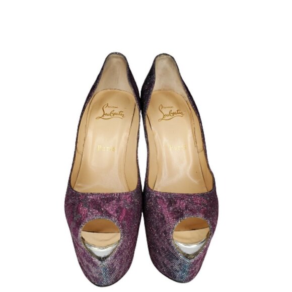 Christian Louboutin Highness 160 Leopard Peep Toe Platform Pumps Heels - Picture 2 of 7